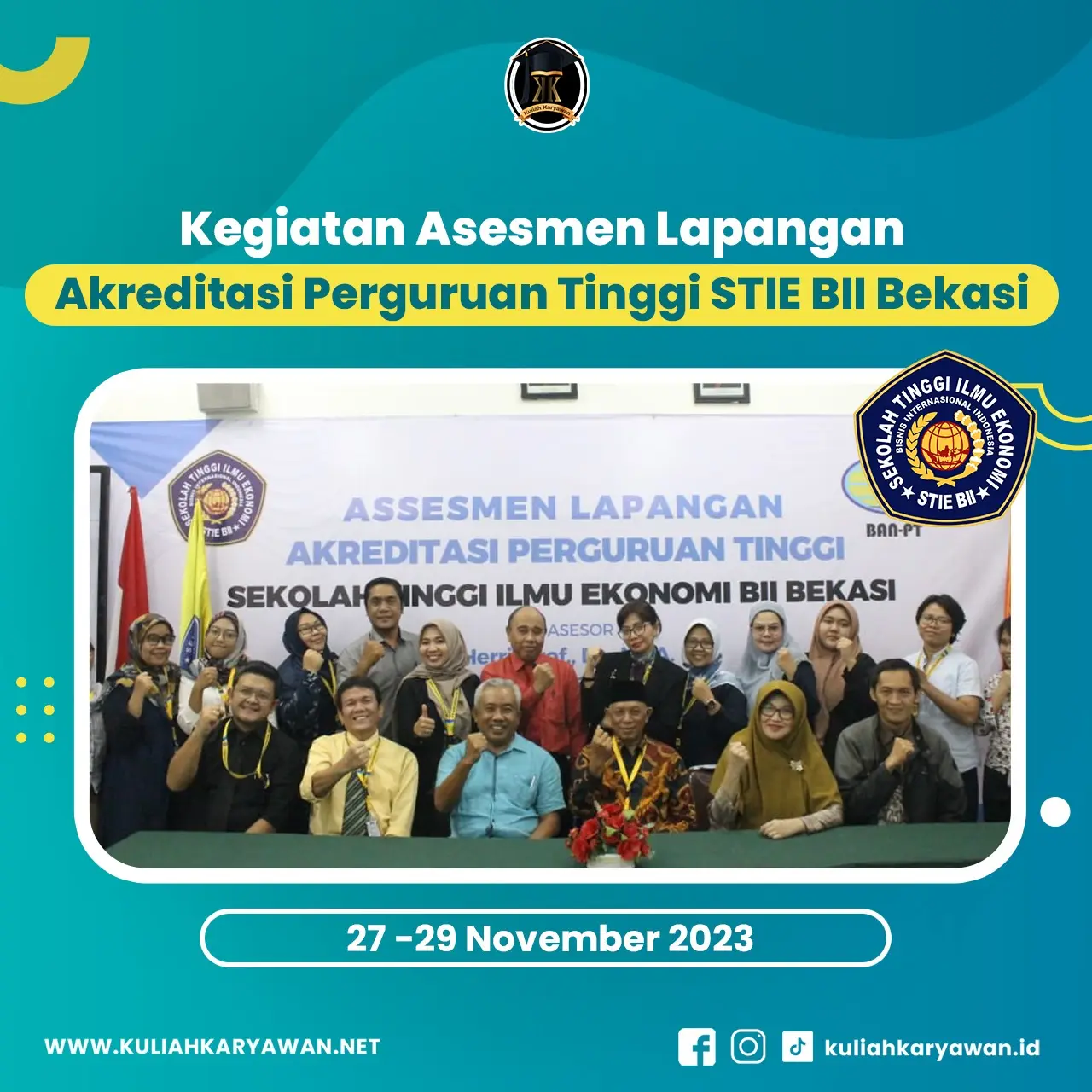 Asesmen Lapangan Akreditasi Peguruan Tinggi Kampus STIE BII